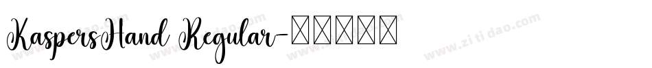 KaspersHand Regular字体转换